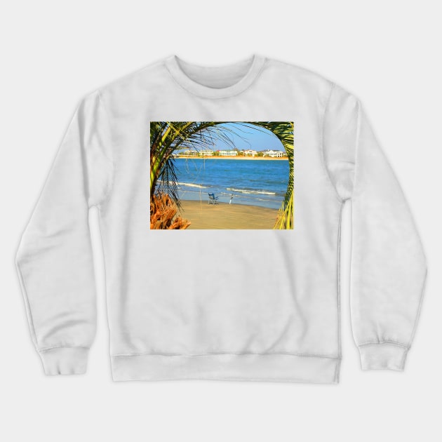 Fishing Paradise at the Beach Crewneck Sweatshirt by janmarvin